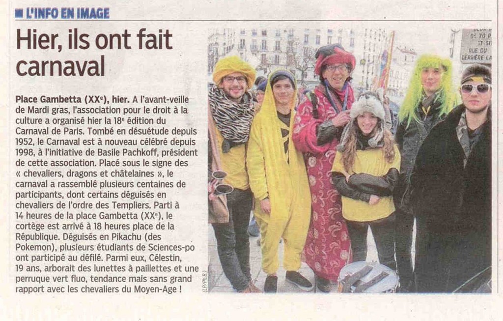 9 - Le Parisien - Le Journal de Paris - 16 février 2015