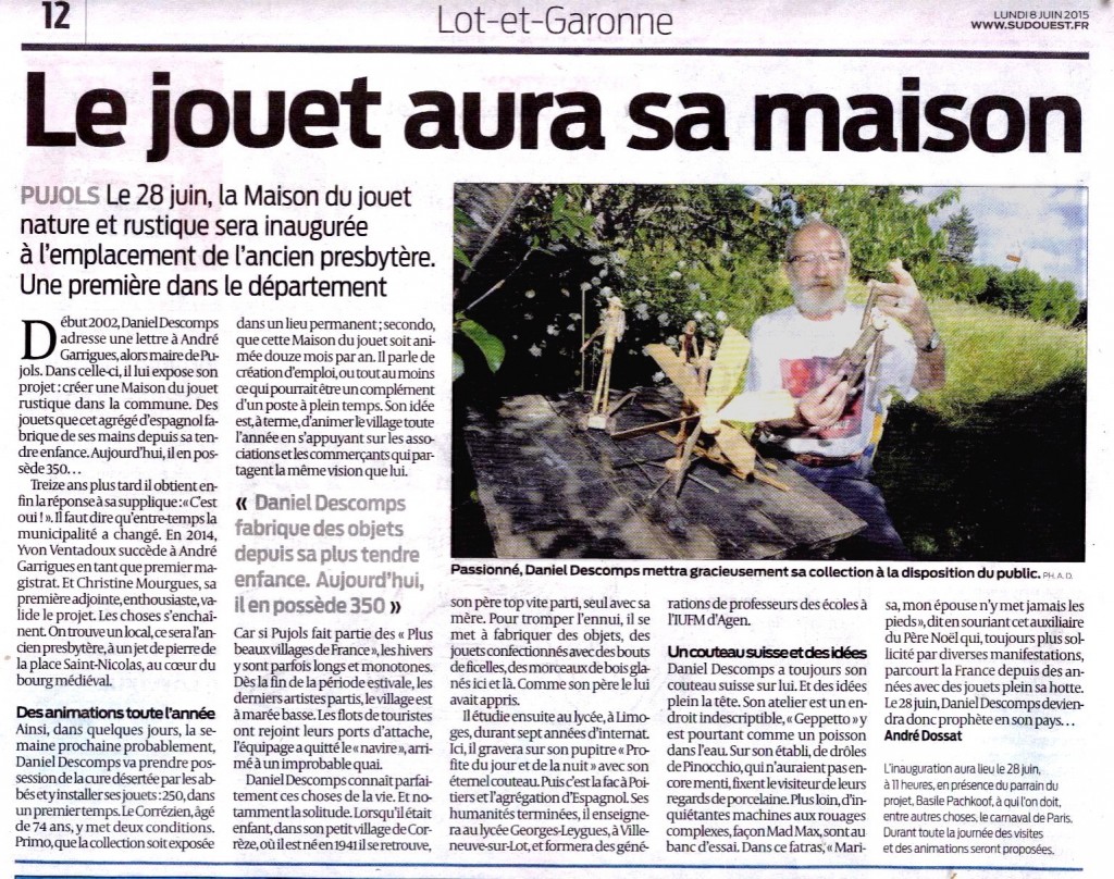 Sud Ouest 8 juin 2015