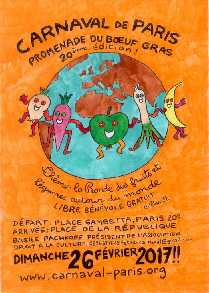 AFFICHE CARNAVAL DE PARIS 2017