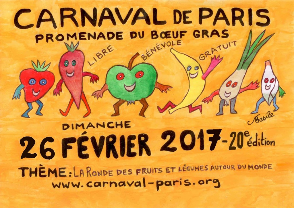 PANONCEAU D'ANNONCE DU CARNAVAL DE PARIS 2017 - COULEURS